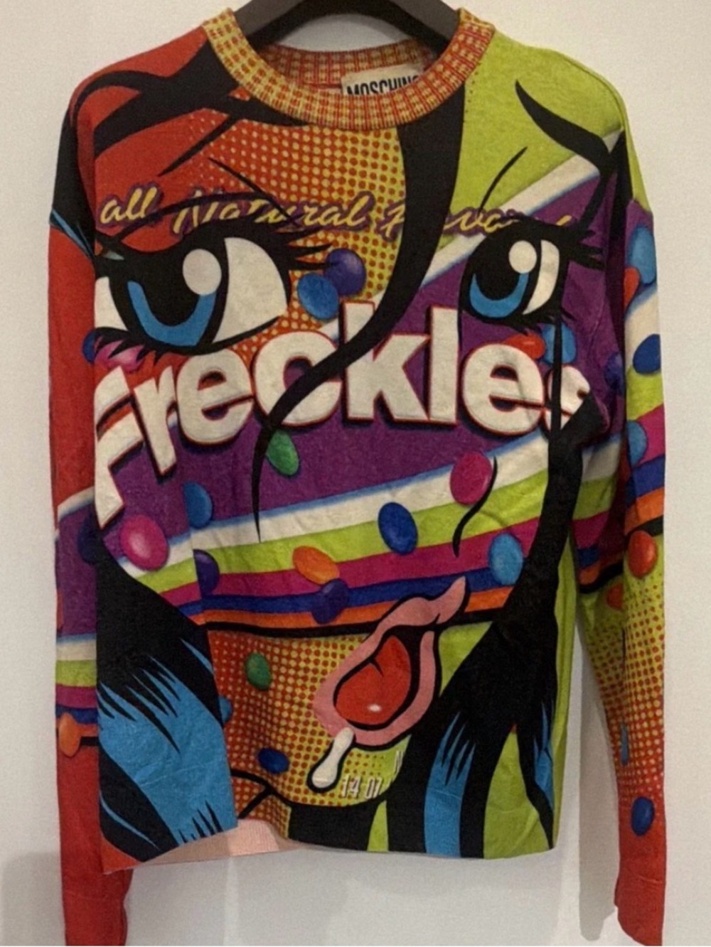 Moschino Pink and Lime Pop Knit Sweater